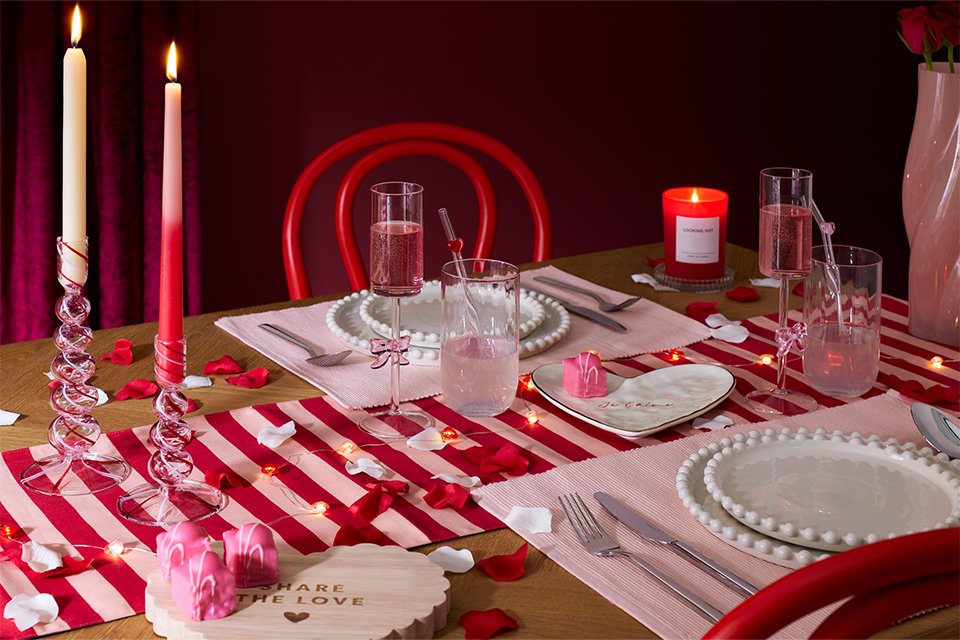 Celebrate Valentine's Day with our range of gifts. Date night in? Give romance a seat at your table.