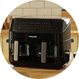 Dual drawer air fryers.