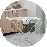 Heated clothes airers.