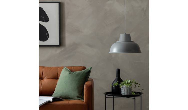 Habitat Benson Steel Pendant Light - Grey