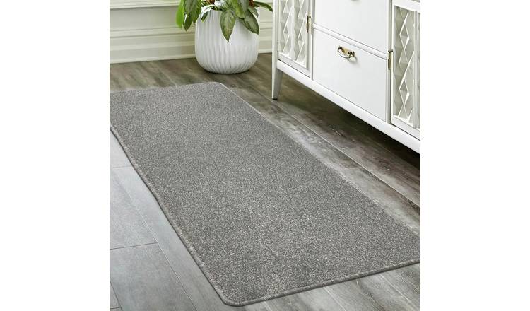 Homemaker Relay Plain Grey Short Pile Runner - 200x60cm