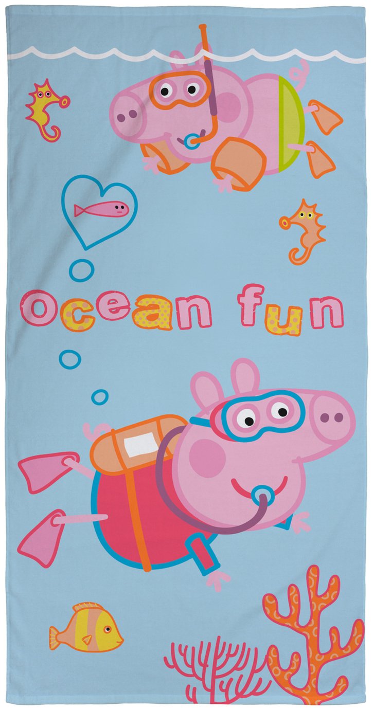 Peppa Pig Ocean Fun Beach Towel - Blue