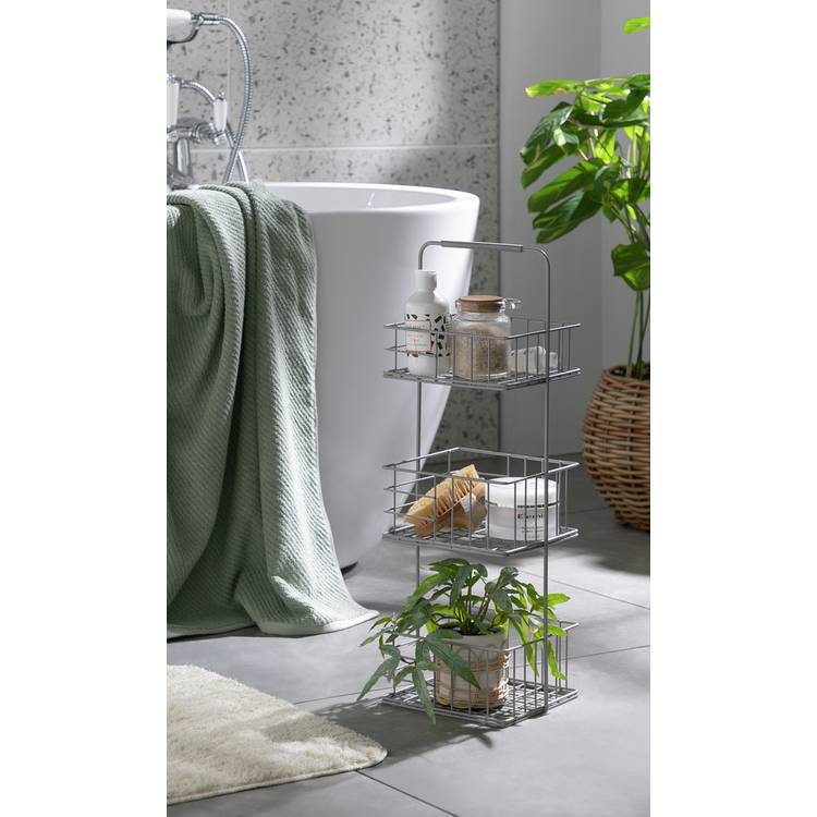 Habitat Freestanding 3 Tier Storage Caddy - Grey 0