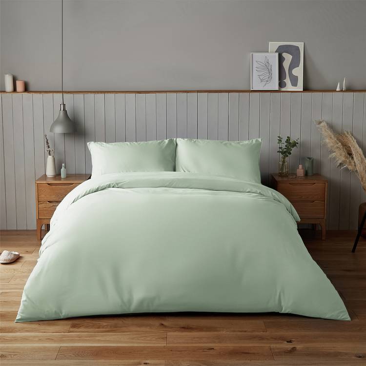 Silentnight Supersoft Sage Green Duvet Set - King size 0