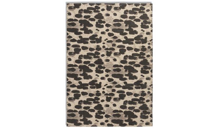 Buy Habitat Bark Print Flatweave Woolen Rug - 120X170cm, Rugs