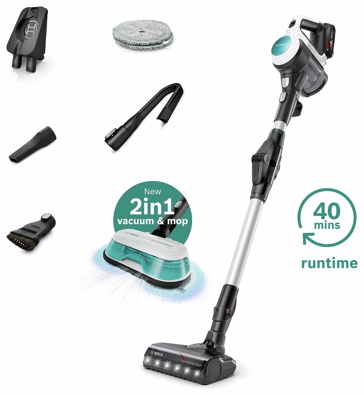 Bosch Unlimited 7 Aqua 2in1 Cordless Vacuum Cleaner & Mop