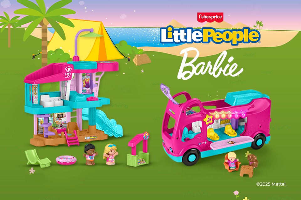 A Barbie Little People toy set. 
