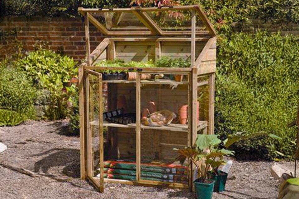 Forest Garden Mini Wooden Greenhouse. 