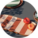 Habitat Luxe Striped Serving Tray.