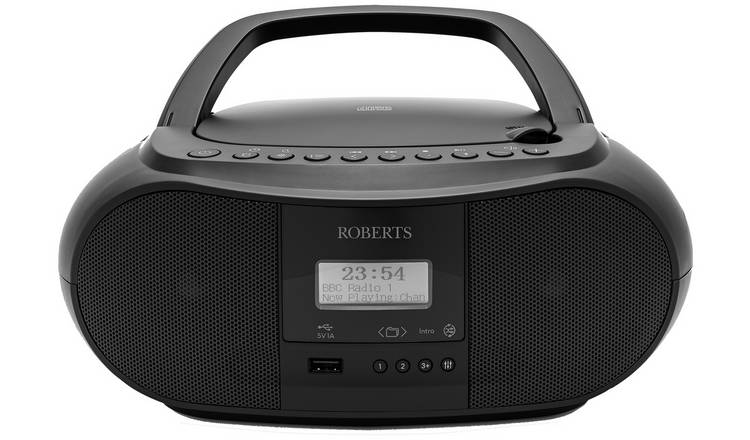 Roberts Portable DAB+/FM/CD Radio Zoombox 4 & Boombox Black