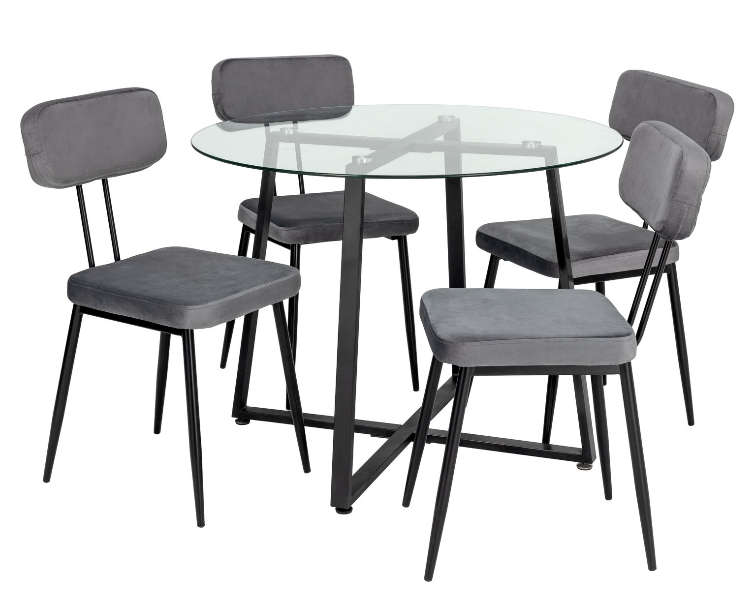 Argos Home Lazio Glass Dining Table & 4 Grey Chairs Review