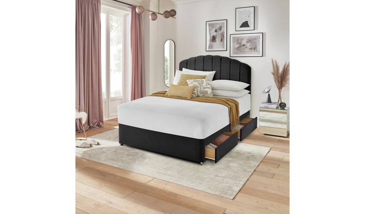 Silentnight Double 4 Drawer Divan Bed Base - Charcoal