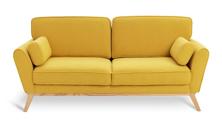 Buy Habitat x Scion Lohko Fabric 3 Seater Sofa Yellow Sofas Habitat