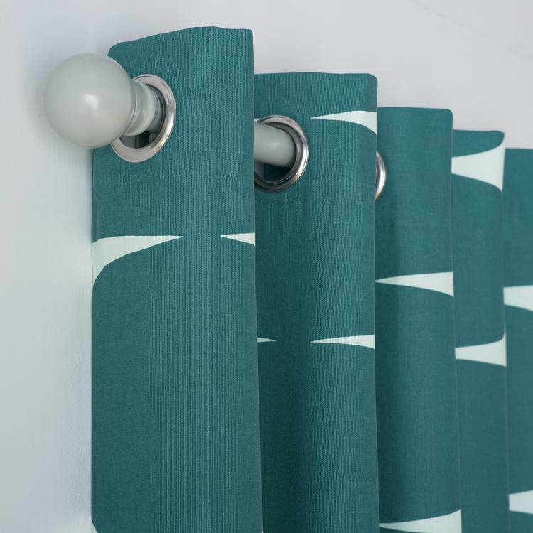 Habitat x Scion Lohko Fully Lined Eyelet Curtains - Teal 0