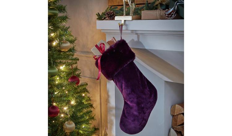 Habitat Purple Christmas Stocking