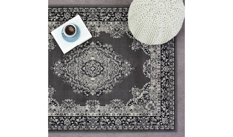 Homemaker Traditional Medallion Rug - 160x230cm - Grey
