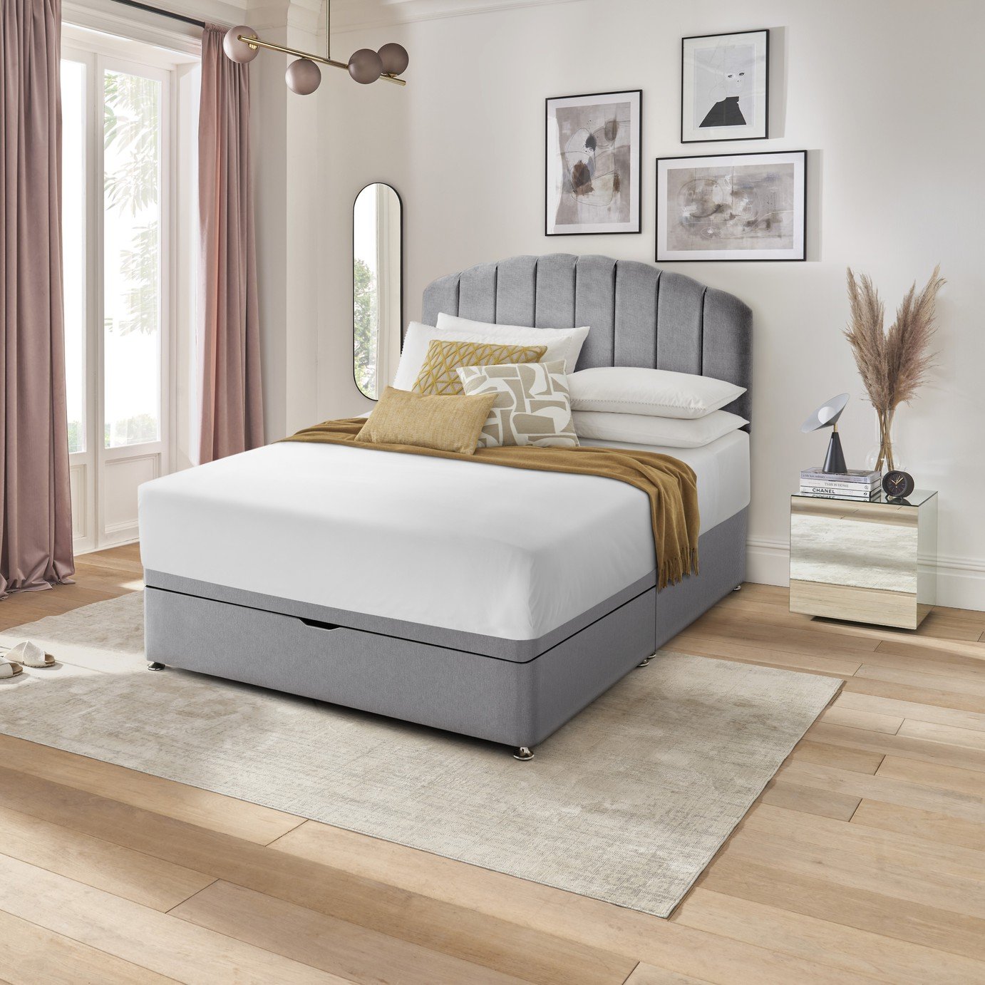 Silentnight Kingsize Half Ottoman Bed Base - Grey