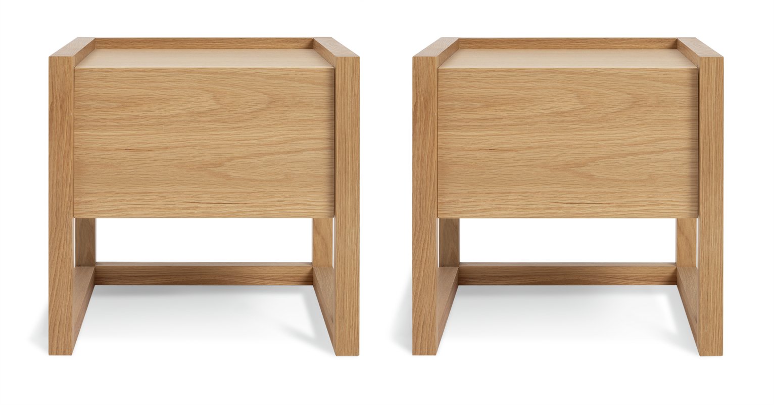 Hana Buy Habitat 60 Hana 1 Drawer Set of 2 Bedside Table - Oak
