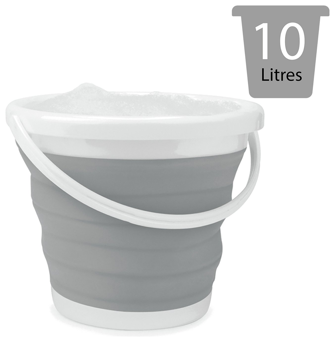 Beldray 10 Litre Collapsible Laundry Bucket - Grey