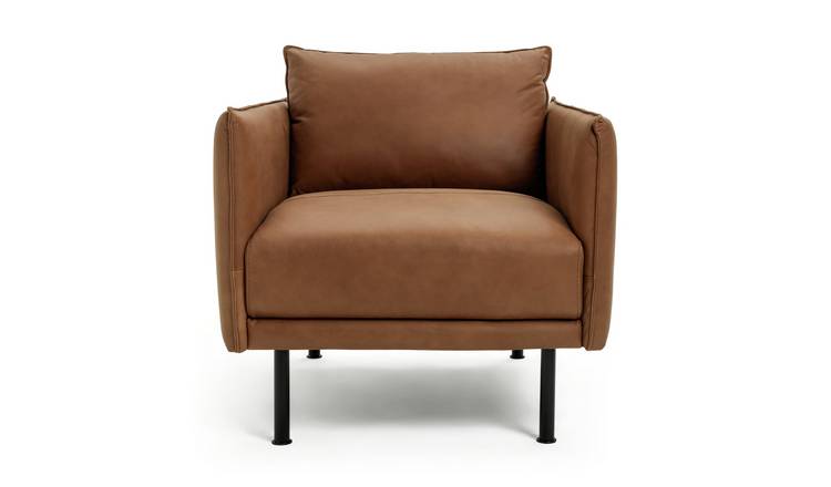 Buy Habitat Moore Leather Armchair Tan Argos