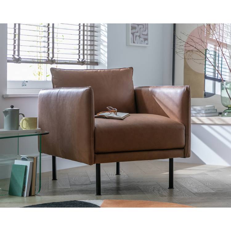 Habitat Moore Leather Armchair - Tan 0