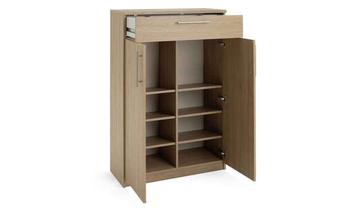 Argos Home Brisbane 2 Door Shoe Storage Cabinet - Oak