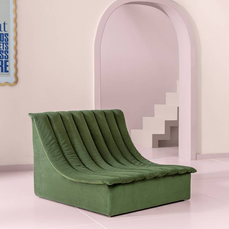 Habitat 60 Scoop Fabric Chair - Green 0