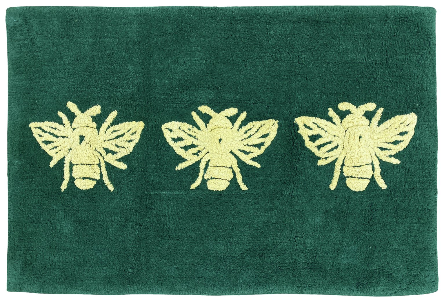 Furn Cotton Bee Deco Bath Mat - Emerald Green