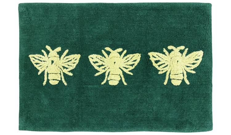 Furn Cotton Bee Deco Bath Mat - Emerald Green