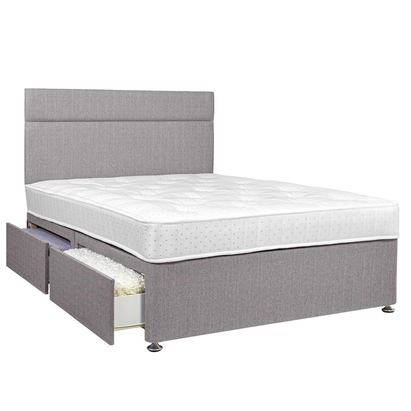 Argos Home Winslow 600 Pocket 4 Drw Small Double Divan -Grey Review