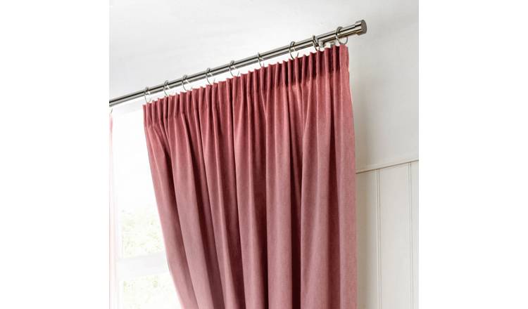 Fusion Dijon Blackout Thermal Lined Curtains - Blush Pink