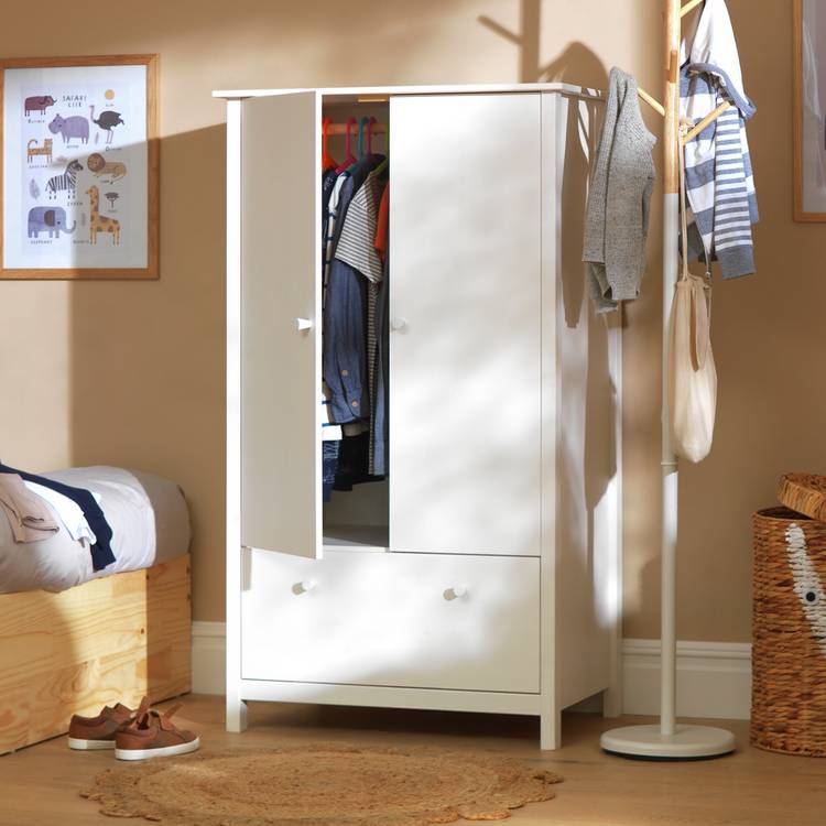 Argos Home Kids Scandinavia Short 2 Door Wardrobe - White 0