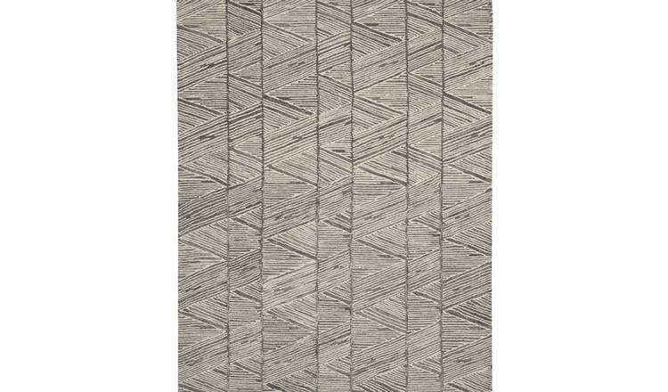 Mega Flooring Grey Handmade Abstract Rug - 251 x 351cm