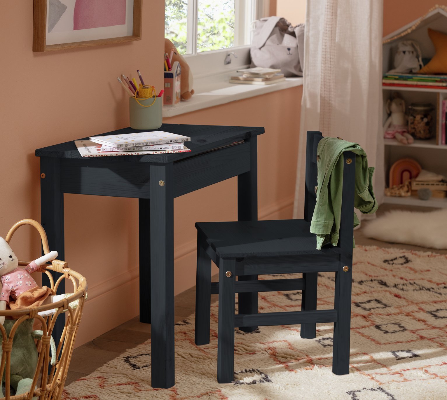 Habitat Kids Scandinavia Desk & Chair Pine (4739504) Argos Price