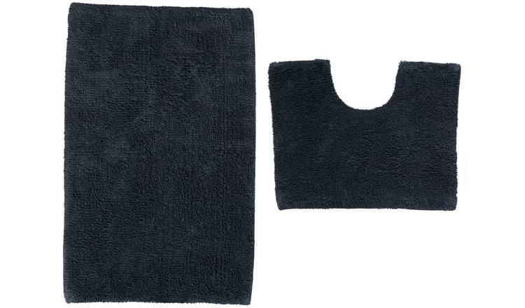 Buy Argos Home Bath And Pedestal Mat Set Black Bath Mats Argos