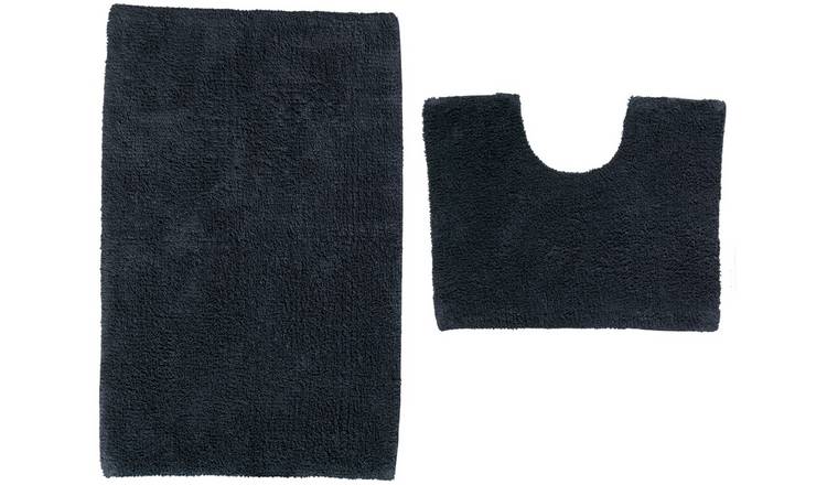 Buy Argos Home Bath and Pedestal Mat Set - Black | Bath mats | Argos