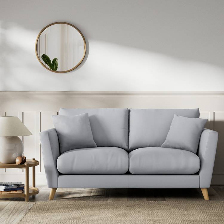 Habitat Lomond Fabric 2 Seater Sofa - Grey - Ash Leg 0