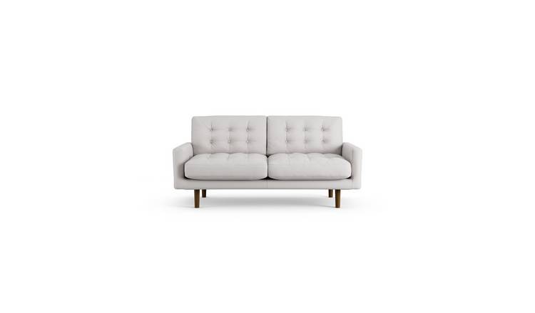 Habitat Fenner Fabric 2 Seater Sofa - Natural - Dark Leg