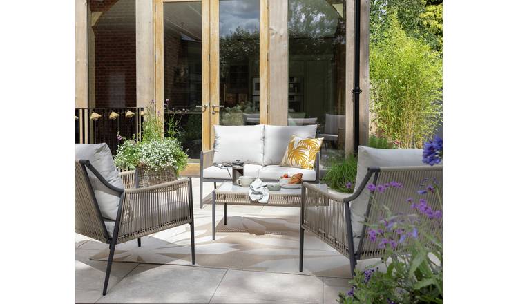 4 piece rattan garden furniture deals argos