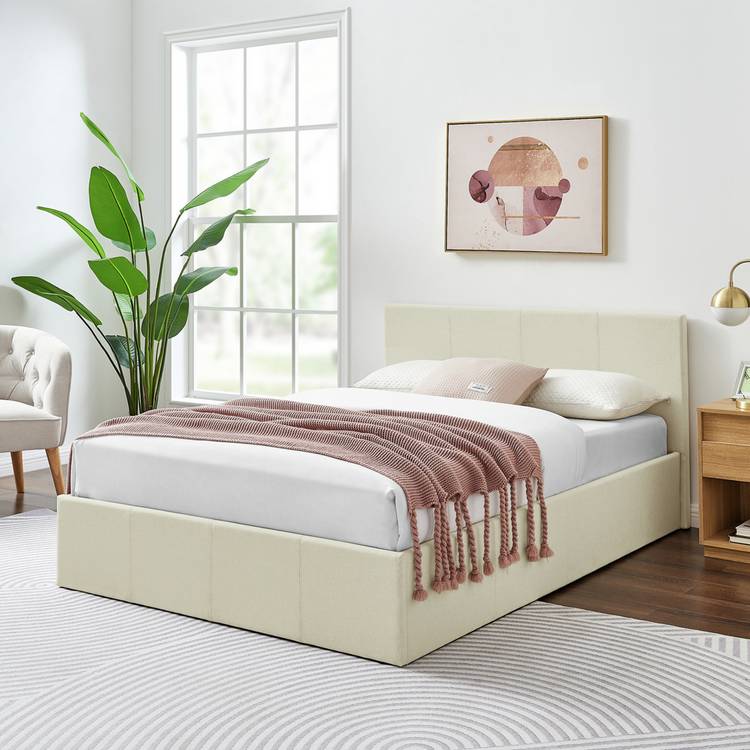 Argos Home Heathdon Double End Lift Ottoman Bed - Natural 0