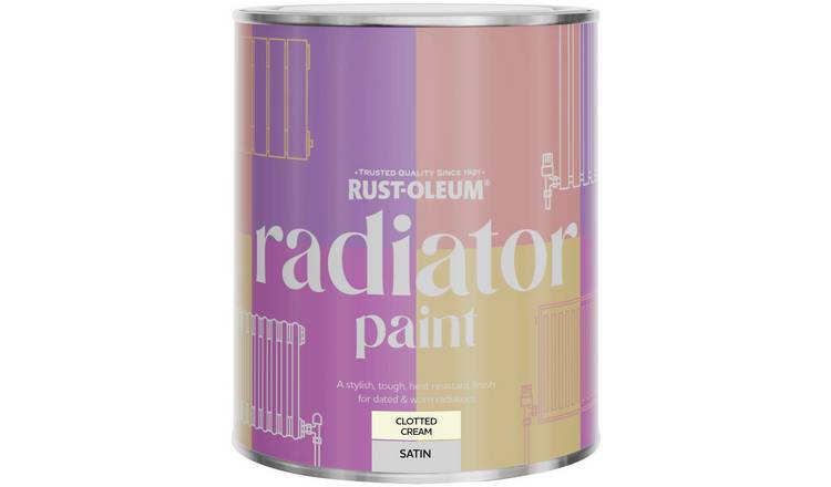 Rust-Oleum Radiator Satin Paint 750ml - Clotted Cream 