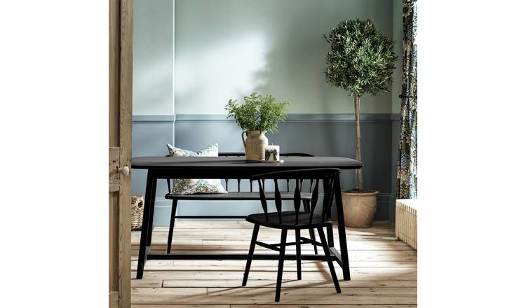 Habitat x Morris & Co. Canterbury 4 Seat Dining Table- Black