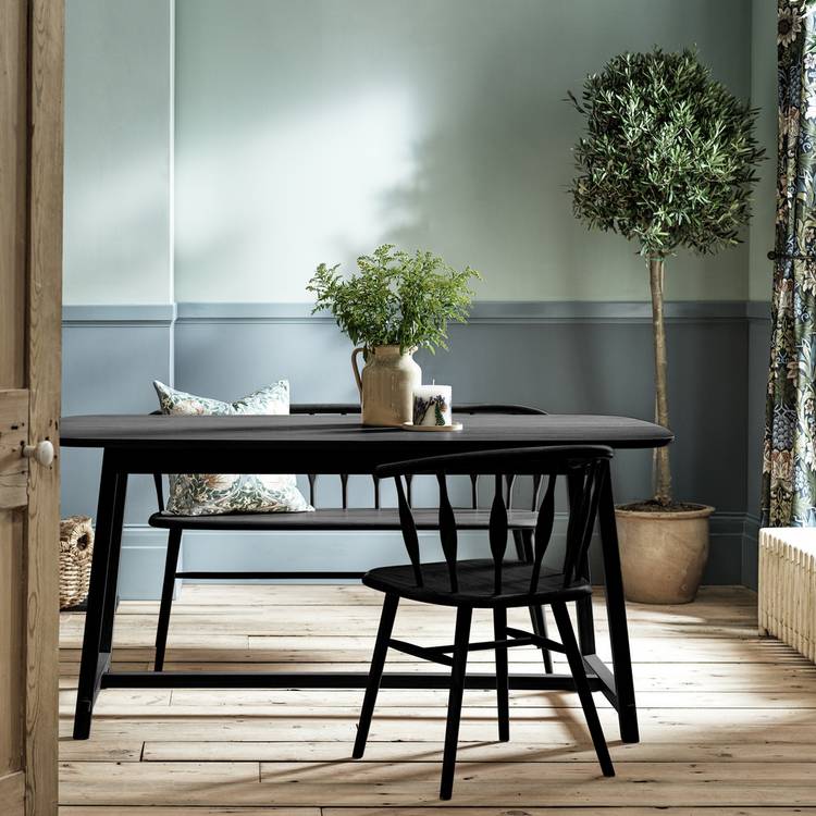 Habitat x Morris & Co. Canterbury 4 Seat Dining Table- Black 0