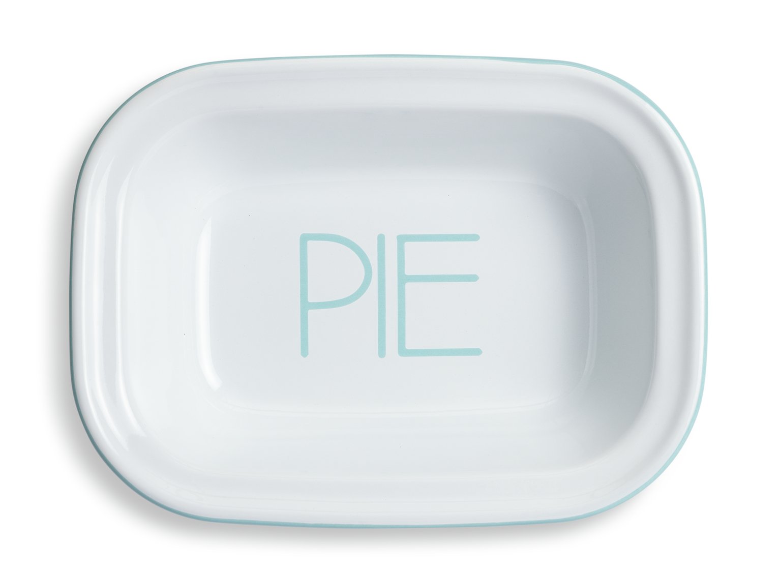 Habitat 24cm Enamel Coated Carbon Steel Pie Dish - White