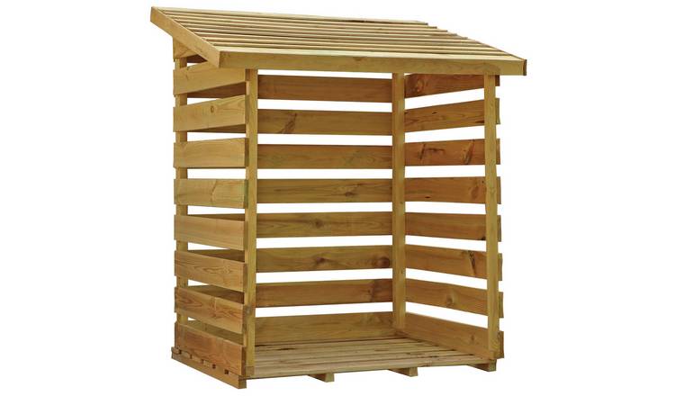 Mercia Pressure Treated Wooden Single Log Store - 3 x 3ft