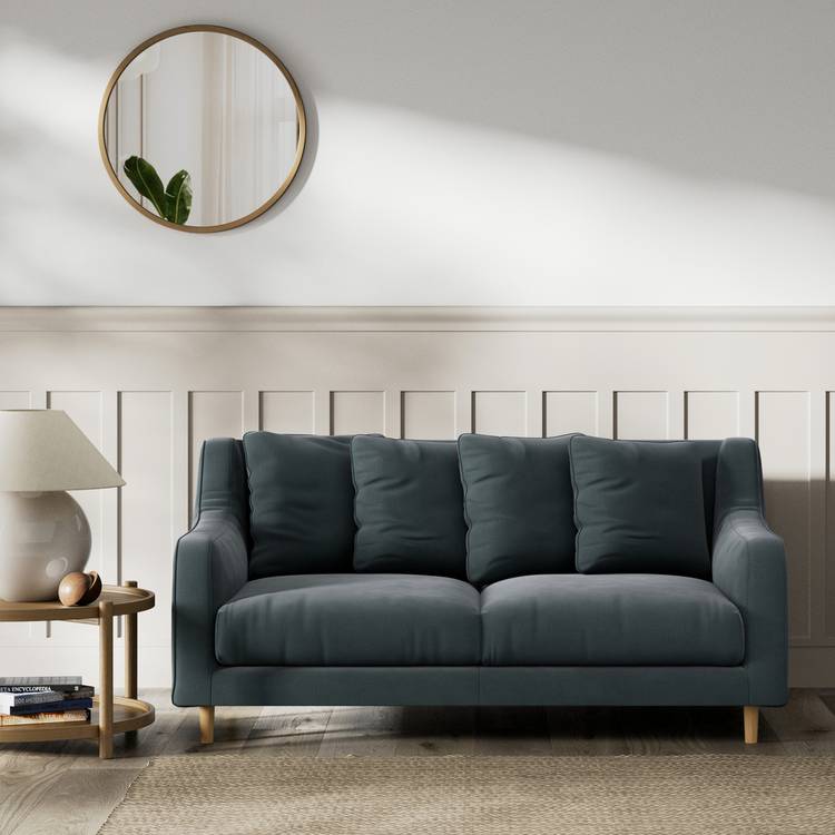 Habitat Swift Fabric 2 Seater Sofa - Charcoal - Ash Leg 0