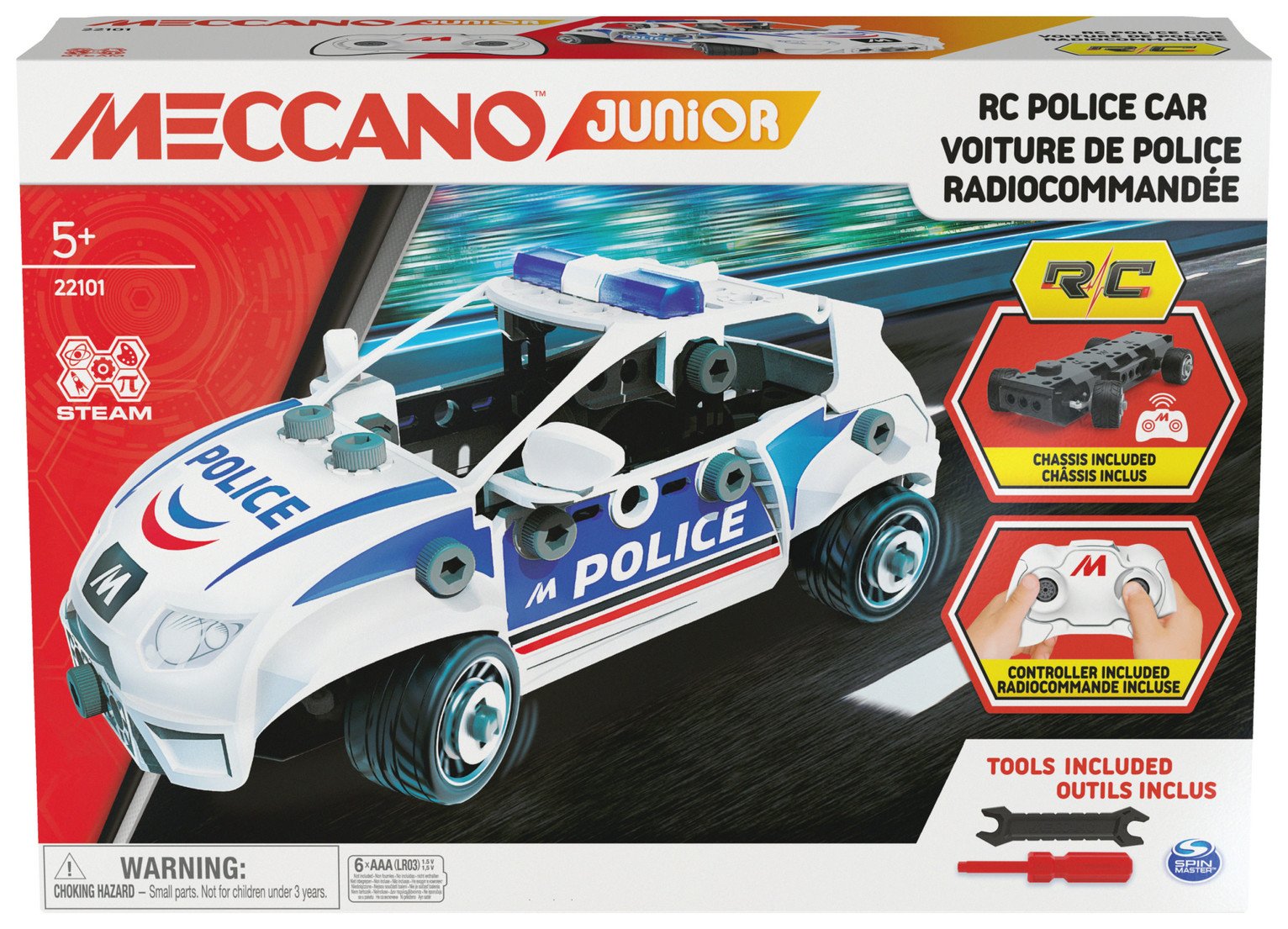 Meccano Junior Remote Control Police Car