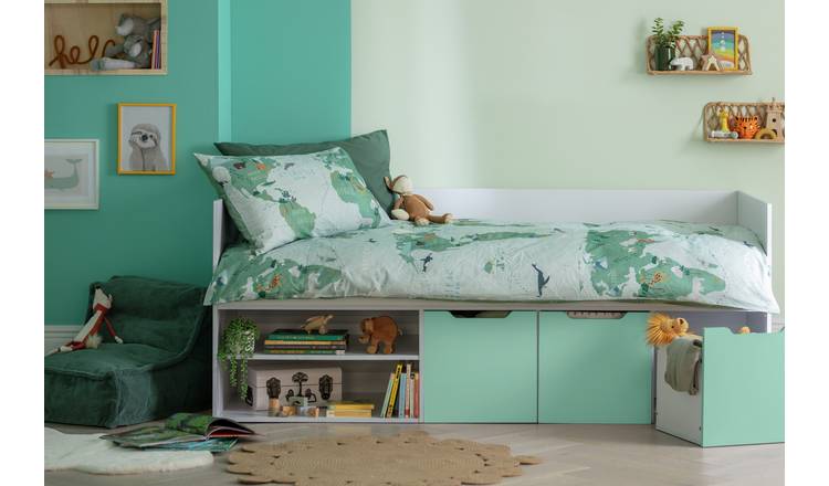 Habitat Jude Cabin Bed Frame - White And Green