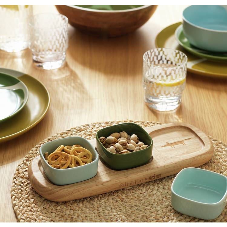 Habitat x Scion Lohko Set of 3 Dipping Bowls With Board 0