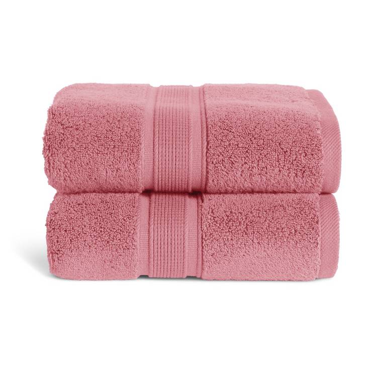 Habitat Supersoft 2 Pack Hand Towel - Rose 0